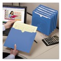 File Folders | Smead 75502 Straight Tab Letter Size Colored File Jackets with Reinforced Double-Ply Tab - Blue (100/Box) image number 5