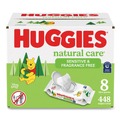 Cleaning & Janitorial Supplies | Kimberly-Clark 31803 Natural Care 3.88 in. x 6.6 in. 1-Ply Sensitive Baby Wipes - Unscented White (8/Carton) image number 1