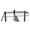 Office Jansan | Alera ALEGR363618BL 36 in. W x 18 in. D x 75 in. H 30 Garments Wire Shelving Garment Rack - Black image number 4
