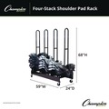 Office Filing Cabinets & Shelves | Champion Sports FBSPR4 24 in. x 59 in. x 68 in. 176 lb Capacity Mobile Four-Stack Shoulder Pad Rack - Black image number 1