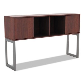 Alera ALELSHH60MC Open Office Desk Series 59 in. x 15 in. x 36.38 in. Hutch - Medium Cherry