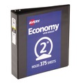 Office Jansan | Avery 05730 3 Round Rings 2 in. Capacity 11 in. x 8.5 in. Economy View Binder - Black image number 0