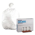 Trash Bags | Boardwalk H8046HWKR01 Low-Density 45 Gallon 0.6 mil 40 in. x 46 in. Waste Can Liners - White (25 Bags/Roll, 4 Rolls/Carton) image number 1