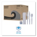 Cutlery | Boardwalk BWKFKTNSHWPSWH 6-Piece Heavyweight Condiment/Fork/Knife/Napkin/Spoon Cutlery Kit - White (250/Carton) image number 4