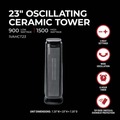 Portable Heaters | Vision Air 1VAHCT23 1500/900 Watts 23 in. Oscillating Digital Ceramic Tower Heater image number 4