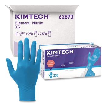 Ansell Kimtech Element Nitrile Exam Gloves - X-Small, Blue (2500/Carton)