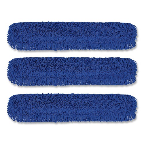 Mops | Gritt Commercial GRI182483PK 48 in. x 5 in. Microfiber Looped Dust Mop Pad Head - Blue (3/Pack) image number 0