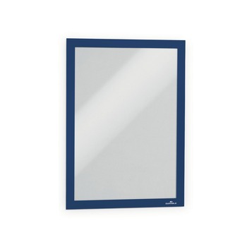 Durable Infoframe DURAFRAME 9.5 in. x 12 in. Self Adhesive Double Sided Sign Holder - Dark Blue Frame (2/Pack)