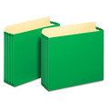  | Pendaflex FC1524P GRE 3.5 in. Expansion Letter Size File Cabinet Pockets - Green (10/Box) image number 1