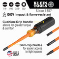 Screwdrivers | Klein Tools 33734INS 1000V Slim Tip Insulated Screwdriver Set (4-Piece) image number 6