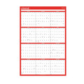 Calendars & Planners | Universal 71004 24 in. x 36 in. 12-Month (Jan-Dec 2026) Erasable Wall Calendar - White/Red Sheets image number 1