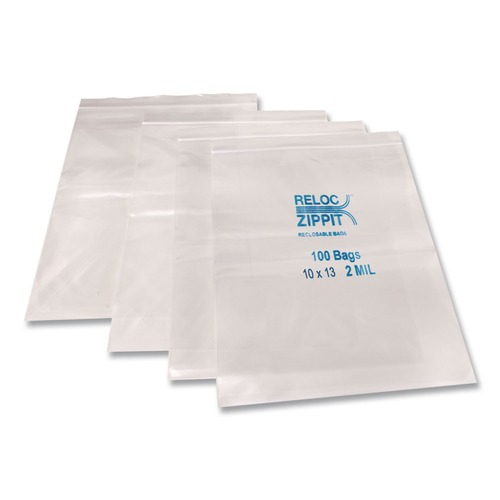 Food Service | BagCo MGP MGZ2P1013 Zippit 10 in. x 13 in. 2 mil Resealable Bags - Clear (1000/Carton) image number 0