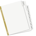 Office Jansan | Avery 11124 Big Tab 11 in. x 8.5 in. 8-Tab Double-Sided Gold Edge Reinforcing Insertable Dividers - Clear Tabs/White (1-Set) image number 2