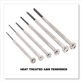 Office Jansan | Great Neck GP6C 6-Piece Phillips/Slotted Polished Steel Handles Assorted Lengths Precision Screwdriver Set image number 4