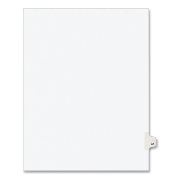 PRODUCTS | Avery 01072 Preprinted Legal Exhibit Side Tab Index Dividers, Avery Style, 10-Tab, 72, 11 X 8.5, White, 25/pack, (1072)