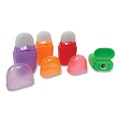 Office Jansan | Charles Leonard 80735 1 in. x 0.75 in. One-Hole Pencil Sharpener/Eraser Combo - Randomly Assorted Colors image number 0
