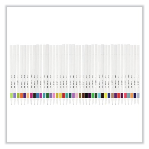 Office Jansan | uni-ball 24839 Fine 0.4 mm Stick EMOTT ever fine Porous Point Pen - Assorted Ink Colors, White Barrel (1 Set) image number 0