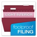  | Pendaflex 04152 1/5 BUR 1/5-Cut Tabs Colored Reinforced Hanging Letter Folders - Burgundy (25/Box) image number 2