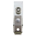 Paper Clips, Binder Clips, & Fasteners | SICURIX BAU68010 0.38 in. x 2.75 in. ID Strap Clips - Clear (25/Pack) image number 1
