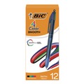Office Jansan | BIC MMS11-A-AST 4-Color Smooth Medium 1 mm Retractable Ballpoint Pen - Multicolor (12/Pack) image number 0