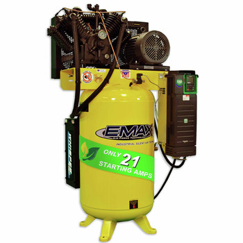STATIONARY AIR COMPRESSORS | EMAX EVR07V080V13-460 7.5 HP 80 Gallon Oil-Lube Stationary Air Compressor
