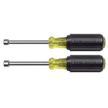 NUT DRIVERS | Klein Tools 630M 3 in. Shaft Magnetic Nut Driver Set (2-Piece)
