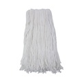 Mops | Boardwalk BWK2032RCT No. 32 Rayon Cut-End Wet Mop Head - White (12/Carton) image number 0