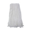 Mops | Boardwalk BWK2032RCT No. 32 Rayon Cut-End Wet Mop Head - White (12/Carton) image number 0