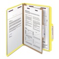 File Folders | Smead 18734 Four-Section Pressboard Top Tab Classification Folders - Yellow/Legal Size (10/Box) image number 6