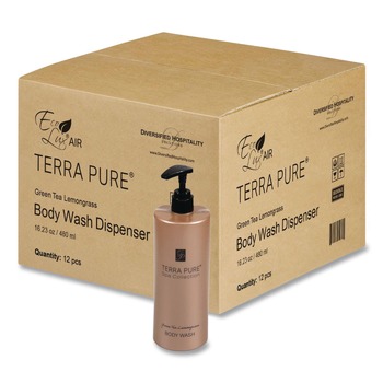 Diversified Hospitality Solutions Terra Pure 16.23 oz Body Wash - Green Tea Lemongrass (12/Carton)
