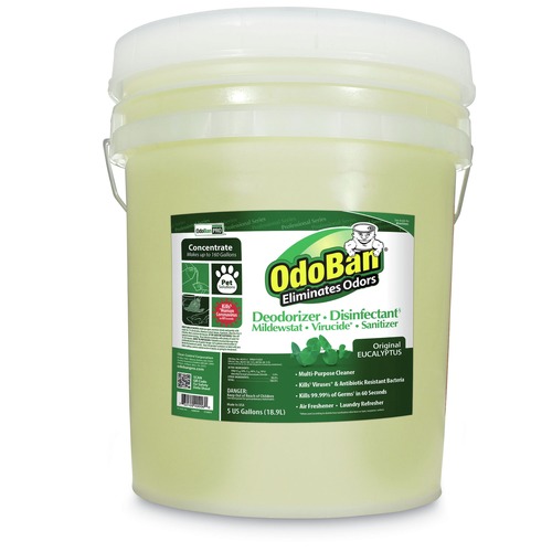 Odor Control | OdoBan 911062-5G CONCENTRATED ODOR ELIMINATOR AND DISINFECTANT, EUCALYPTUS, 5 GAL PAIL image number 0