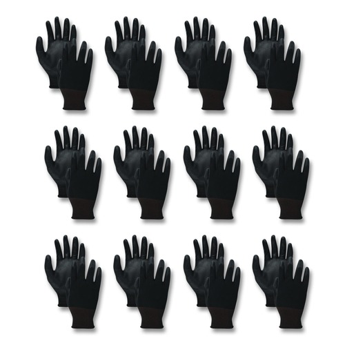Work Gloves | Boardwalk BWK0002910 Palm Coated HPPE Gloves - X-Large Size 10/Salt and Pepper/Black (1-Dozen) image number 0