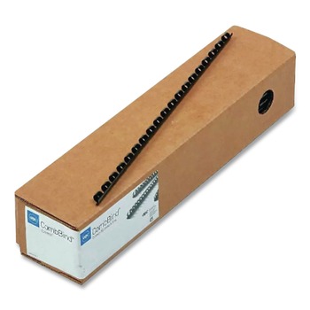 GBC 1 in. Diameter 225 Sheet Capacity CombBind Standard Spines - Black (100/Box)