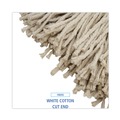 Mops | Boardwalk BWK724CEA 24 oz. Cut-End Lie-Flat Cotton Wet Mop Head - White image number 5