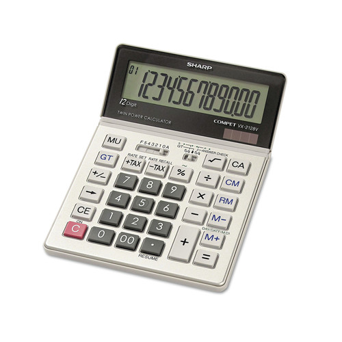 Office Jansan | Sharp VX2128V 12-Digit LCD Commercial Desktop Calculator image number 0