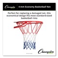 Cleaning & Janitorial Supplies | Champion Sports 405 21 in. x 6 in. 4 millimeter Economy Basketball Net image number 3