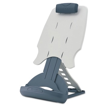 Kensington 50 Sheet Capacity InSight Adjustable Metal Book Copyholder - Midnight Blue/Gray