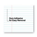 Office Jansan | Universal UNV11000 8.5 in. x 11 in. Glue Top Pads - Legal Rule, White (1 Dozen) image number 5