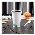 Cups and Lids | SOLO 316PLA-PLANET 16 oz Compostable Paper Hot Cups - White/Green (1000/Carton) image number 4