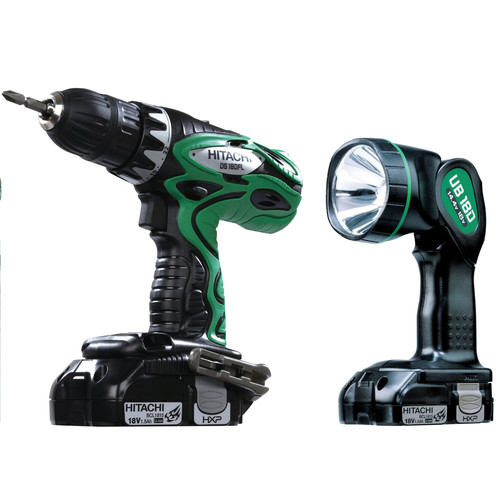 Drill Drivers | Hitachi DS18DFLS 18V HXP Lithium-Ion 1.5 Ah Drill Driver with Drill Bit Set image number 0
