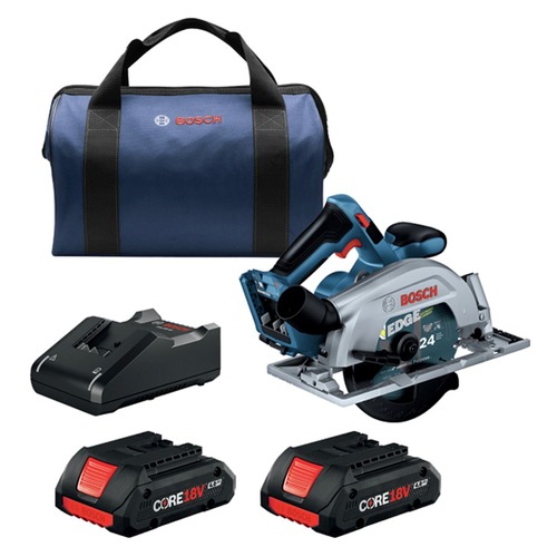 Circular Saws | Bosch GKS18V-22B25 18V Brushless Lithium-Ion 6-1/2 in. Cordless Blade-Right Circular Saw Kit with 2 Batteries (4 Ah) image number 0