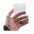 Office Jansan | Advantus 75419 2.63 in. x 4.38 in. Holder 2.38 in. x 4.25 in. Insert Prepunched for Chain/Clip Vertical Security ID Badge Holders - Clear (50/Box) image number 2