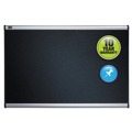 Office Jansan | Quartet B343A Prestige 36 in. x 24 in. Embossed Foam Bulletin Board - Black/Silver image number 2