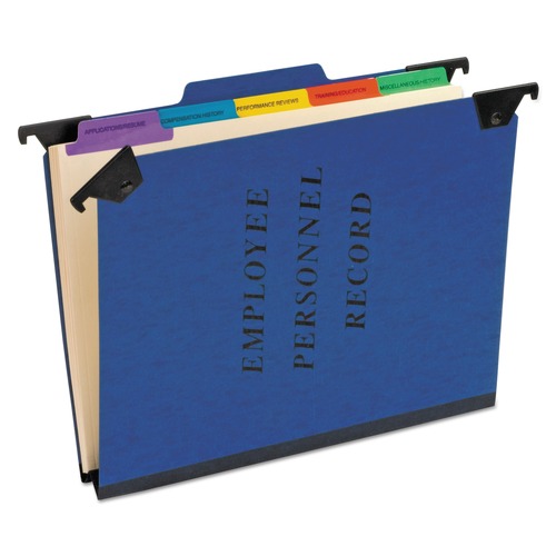 Office Jansan | Pendaflex SER-2-BL Personnel Folders, 1/3 Cut Hanging Top Tab, Letter, Blue image number 0