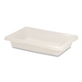 Food Trays, Containers, and Lids | Rubbermaid Commercial FG350700WHT 2 Gallon 18 in. x 12 in. x 3-1/2 in. Food Tote Boxes - White image number 1