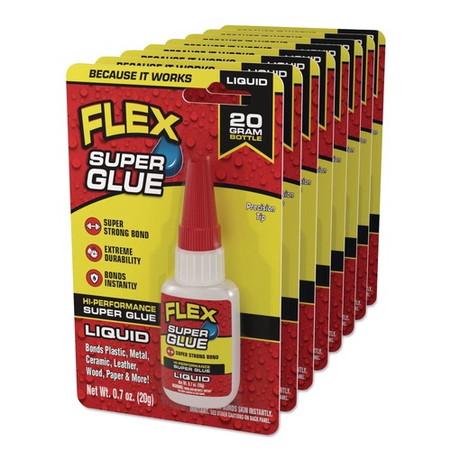 Adhesives & Glues | Flex Seal Products SGLIQB20 0.7 oz Flex Super Glue - Dries Clear (8/Carton) image number 0