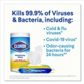 Cleaning Cloths | Clorox 31404 8 in. x 7 in. 1-Ply Easy Pull Pack Disinfecting Wipes - Lemon Scent White (6 Boxes/Carton) image number 7