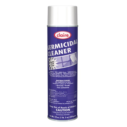 Office Jansan | Claire CL876 19 oz. Aerosol Spray Germicidal Cleaner - Country Fresh Scent (1-Carton) image number 0