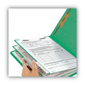 Office Jansan | Smead 26837 Colored End Tab Classification Folders with Six Fasteners - Letter, Green (10/Box) image number 6