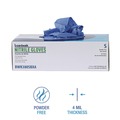 New Year New Savings! Save $25 off $150 | Boardwalk 380SBXA 380 Series 4 mil Thick 9.5 in. Long Powder-Free Disposable General-Purpose Nitrile Gloves - Small, Blue (100/Box) image number 4